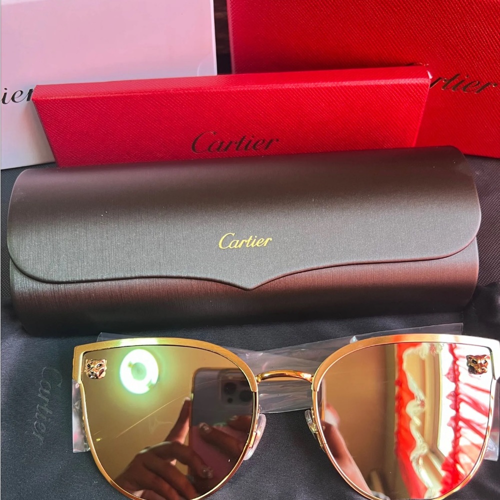 Cartier Women's Gold Frame Sunglasses